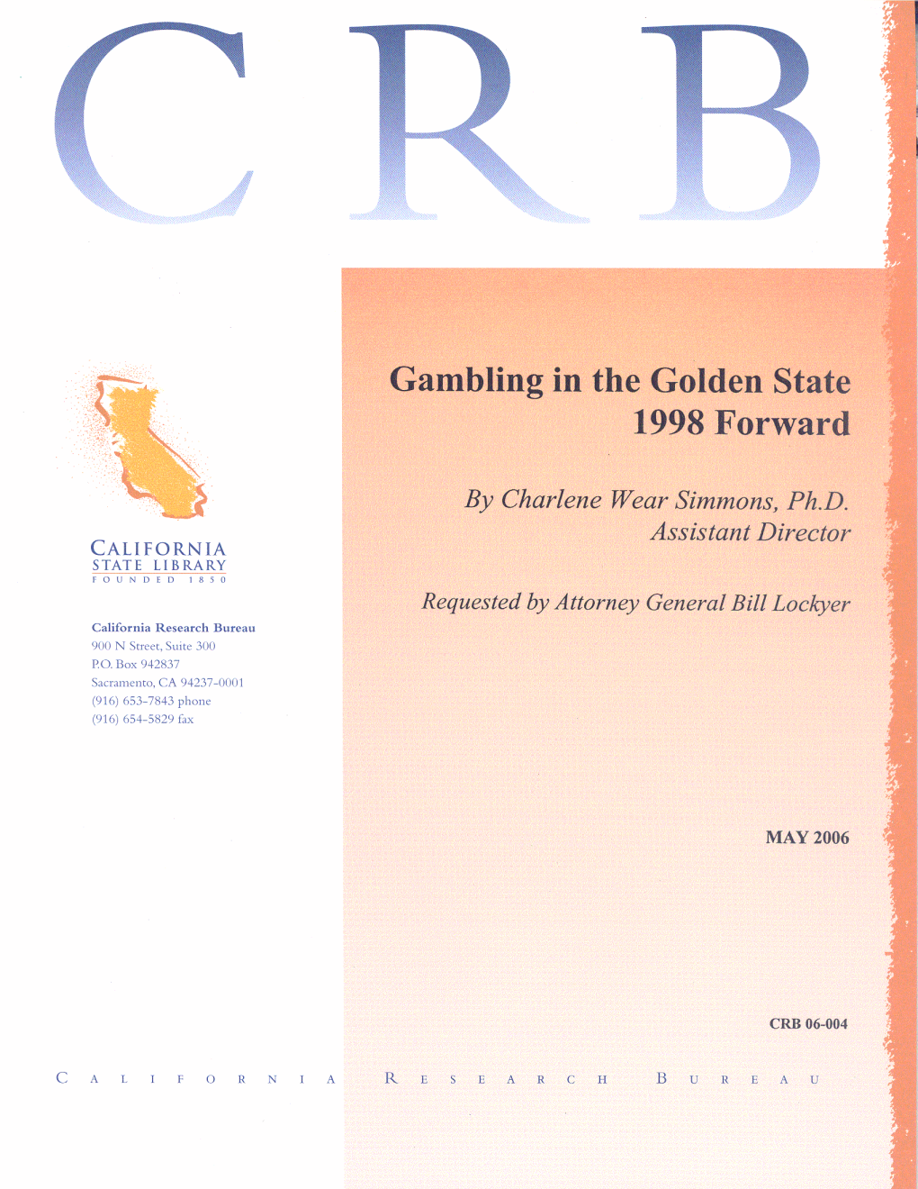 Gambling in the Golden State 1998 Forward