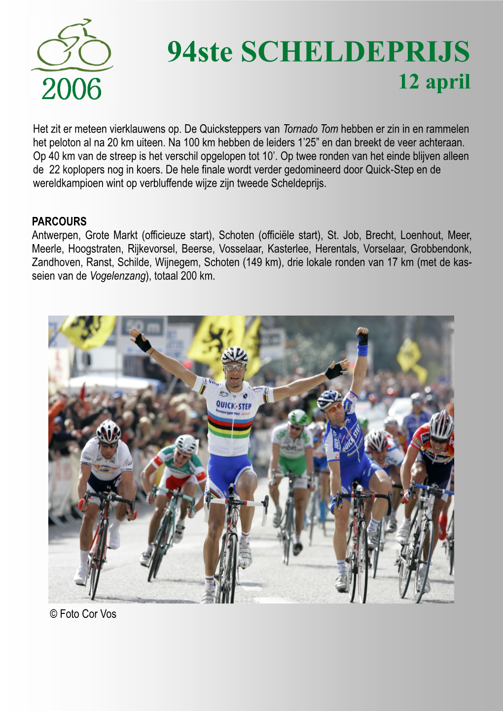 94Ste SCHELDEPRIJS 12 April