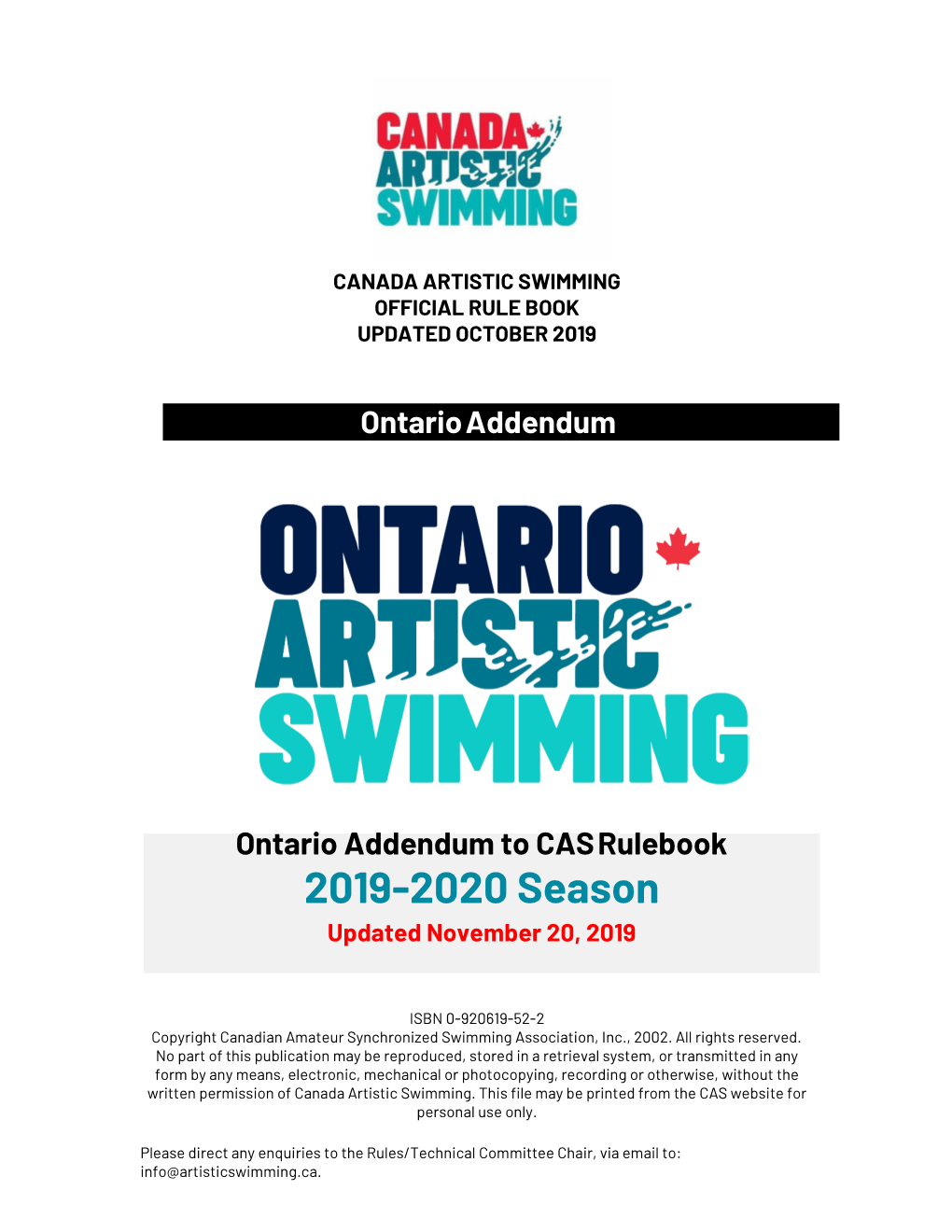 OAS 2019-2020 Rulebook