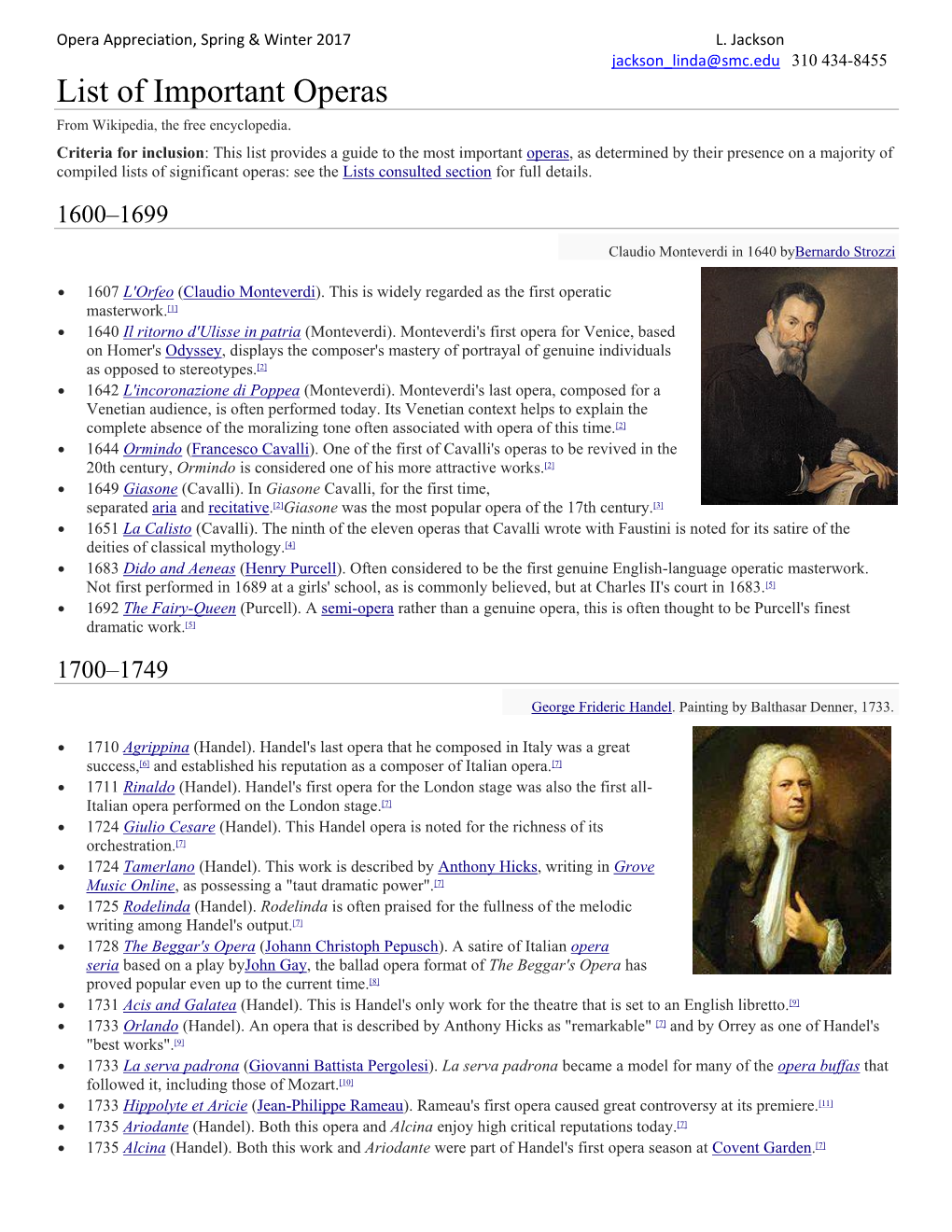 List of Important Operas from Wikipedia, the Free Encyclopedia