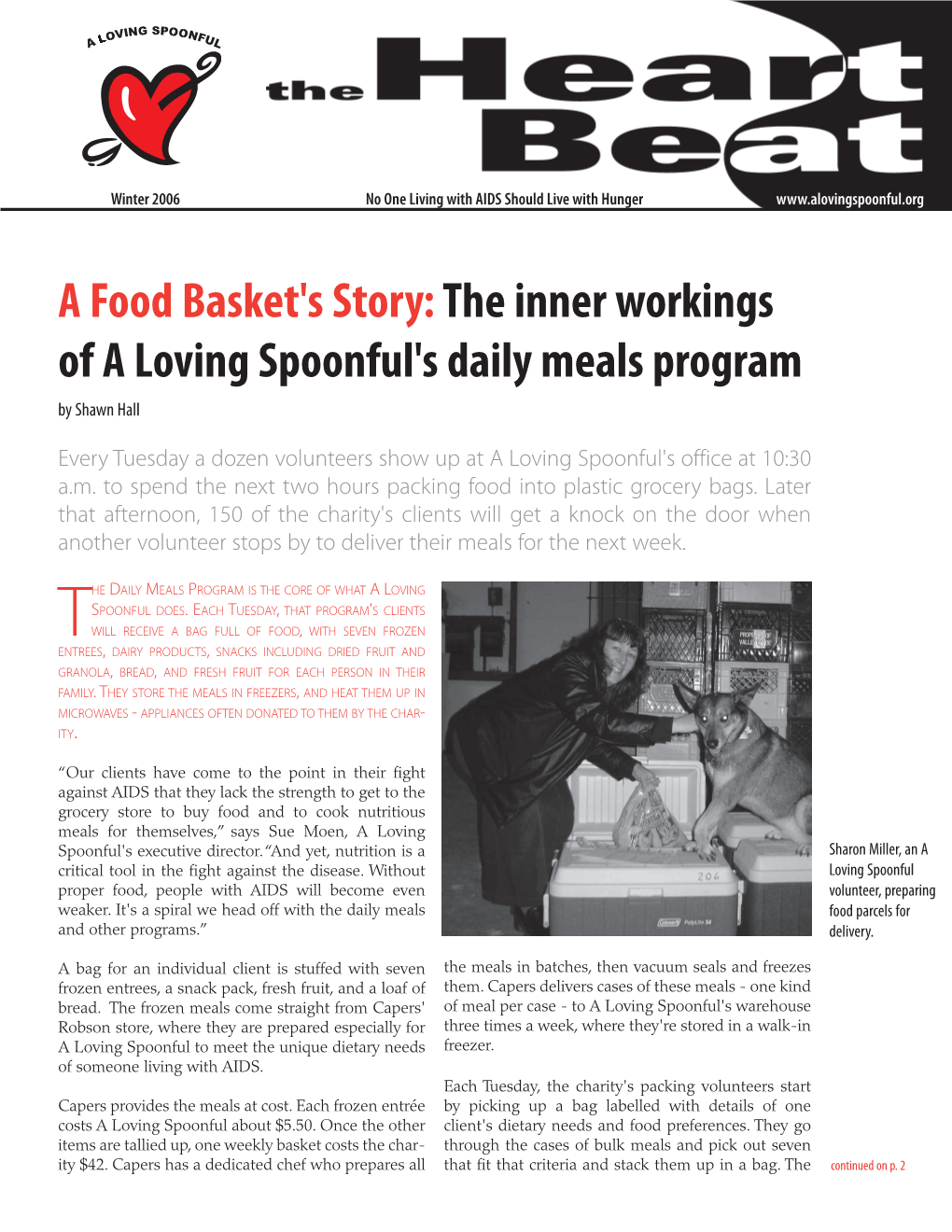 A Food Basket's Story: the Inner Workings of a Loving Spoonful's Daily Meals Program by Shawn Hall