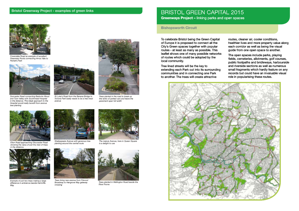 BRISTOL GREEN CAPITAL 2015 Greenways Project – Linking Parks and Open Spaces