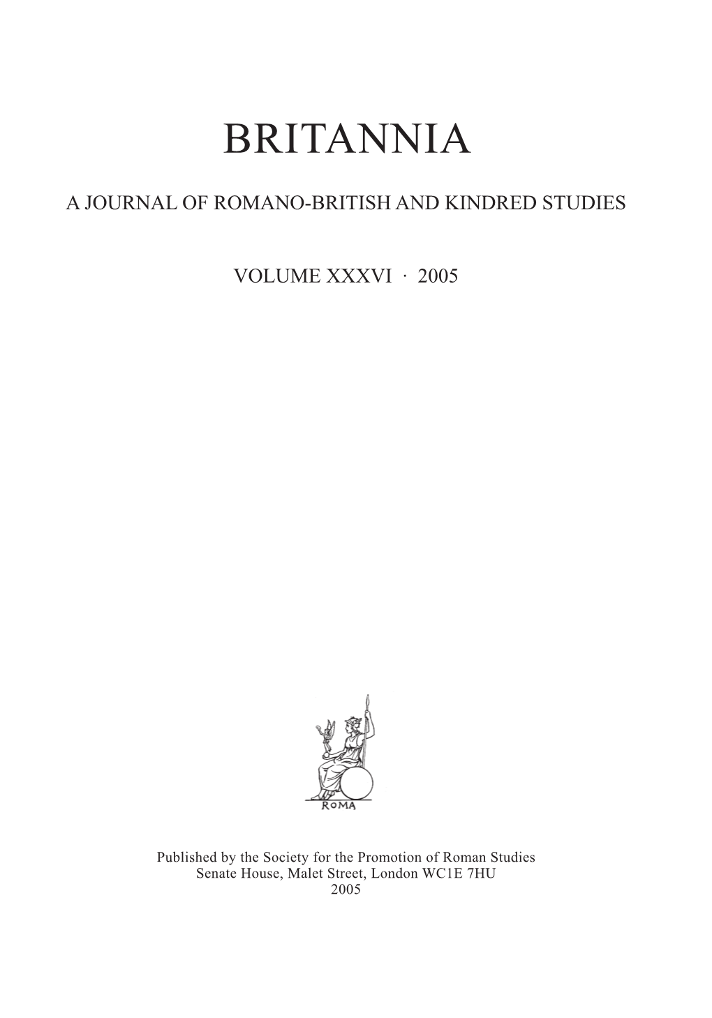 BRI Volume 36 Front Matter