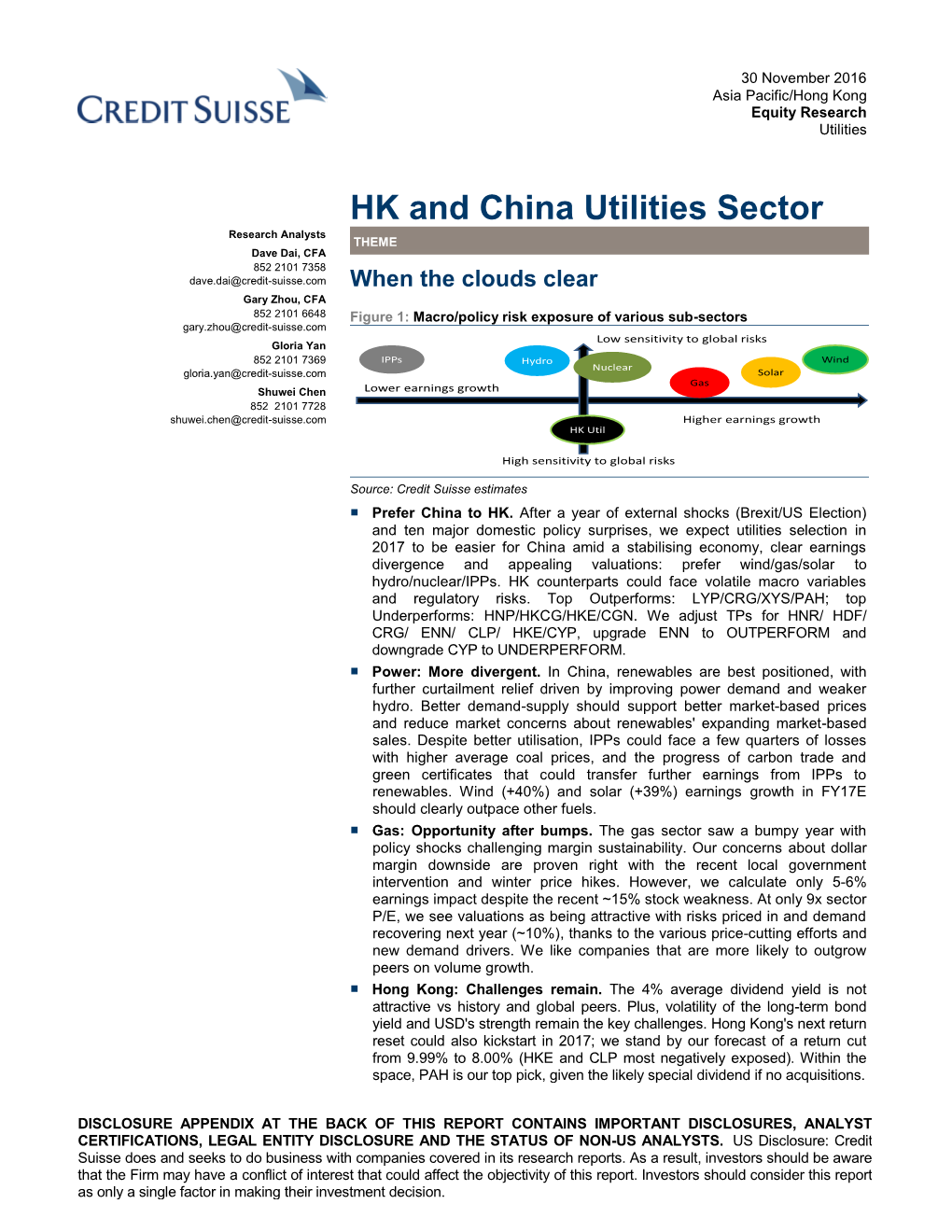 Hong Kong Equity Research Utilities