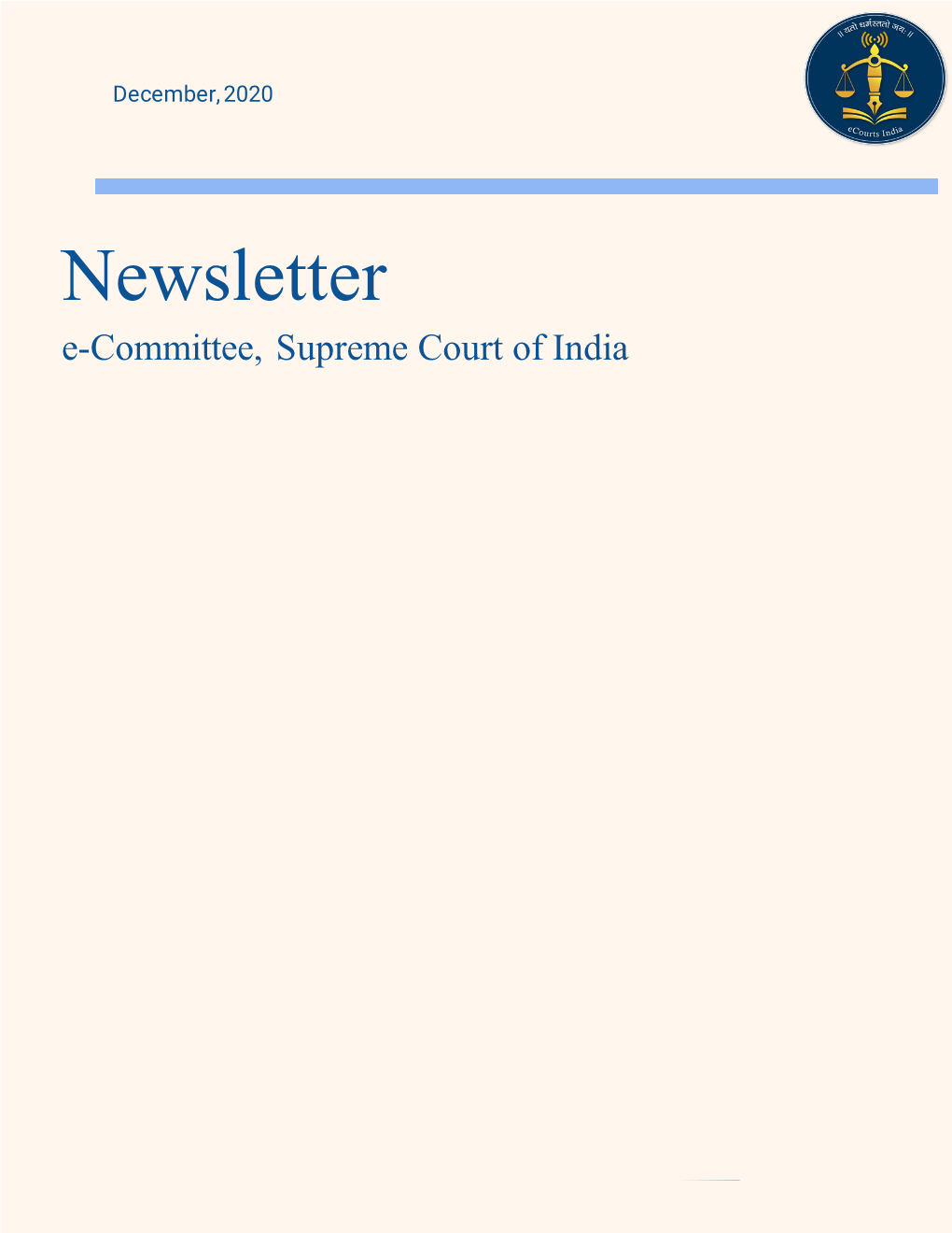 Newsletter E-Committee, Supreme Court of India