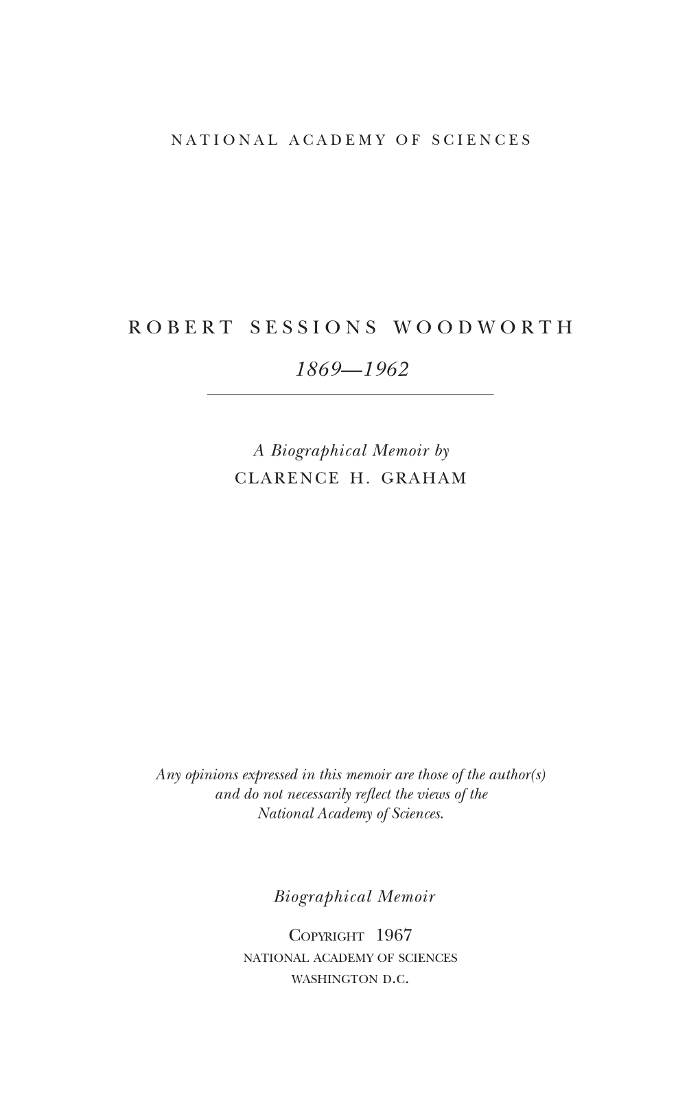 Robert Sessions Woodworth