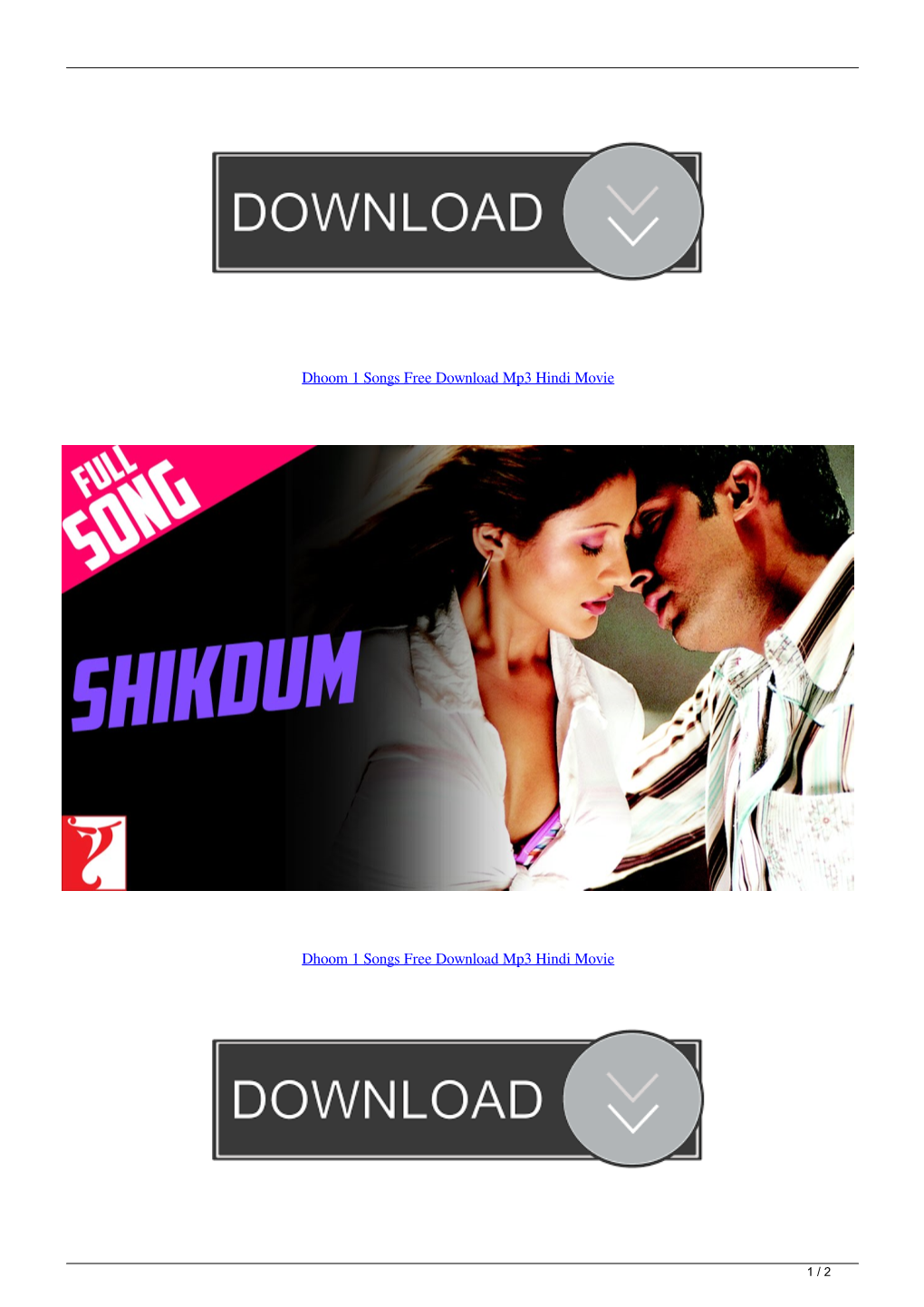 Dhoom 1 Songs Free Download Mp3 Hindi Movie