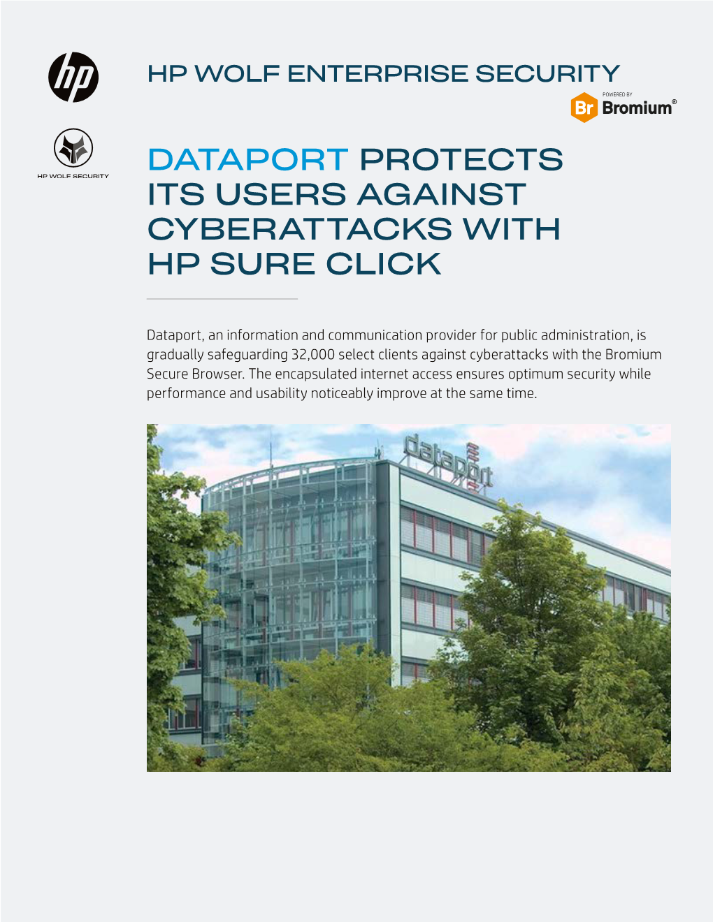 Dataport Protects Its Users Against Cyberattacks with Hp Sure Click