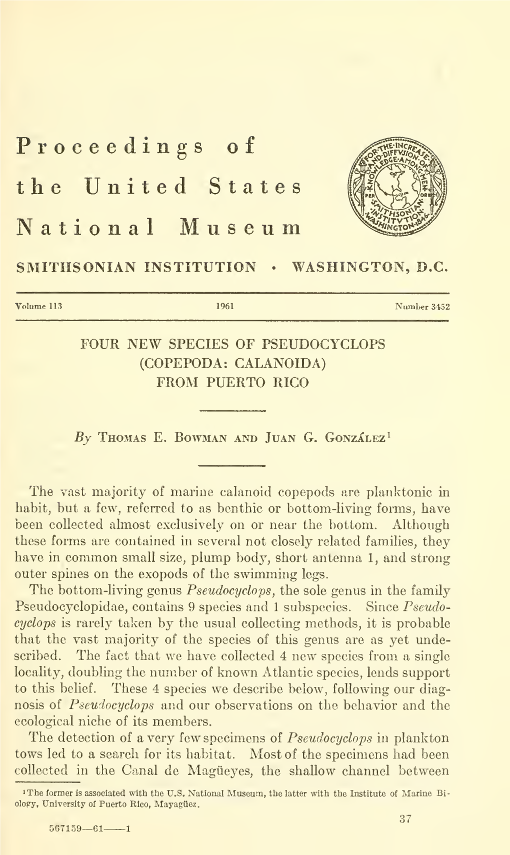 Proceedings of the United States National Museum