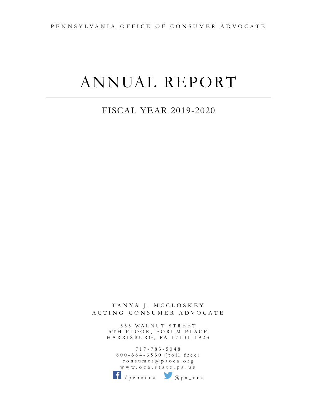 OCA Annual Report 2019-2020