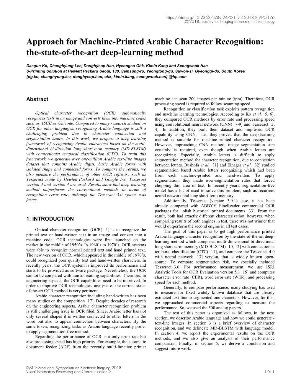 Approach for Machine-Printed Arabic Character Recognition: The-State-Of-The-Art Deep-Learning Method