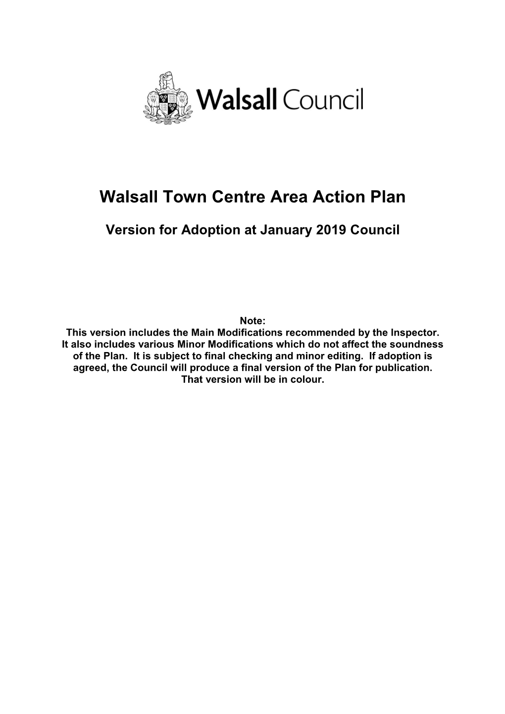 Walsall Town Centre Area Action Plan