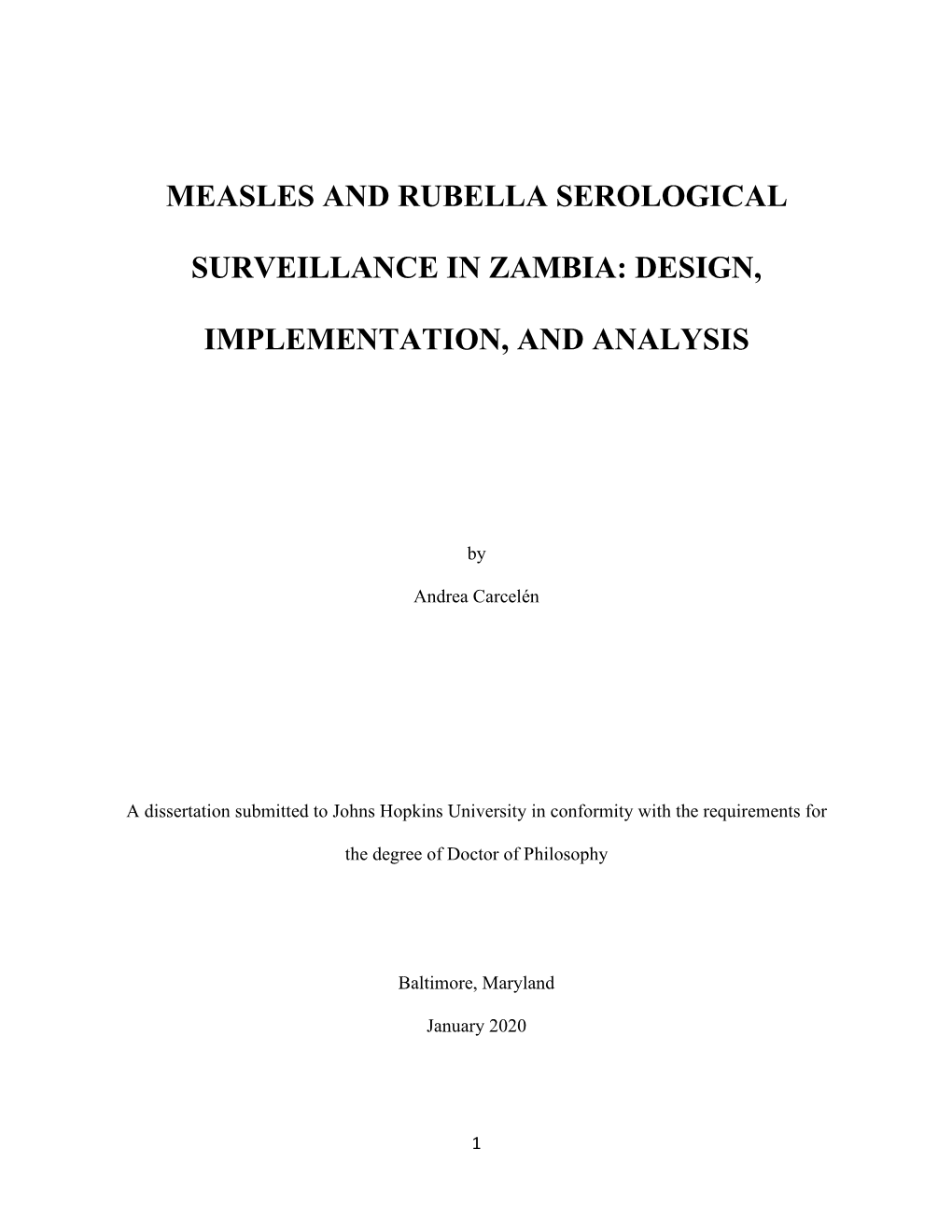 Measles and Rubella Serological