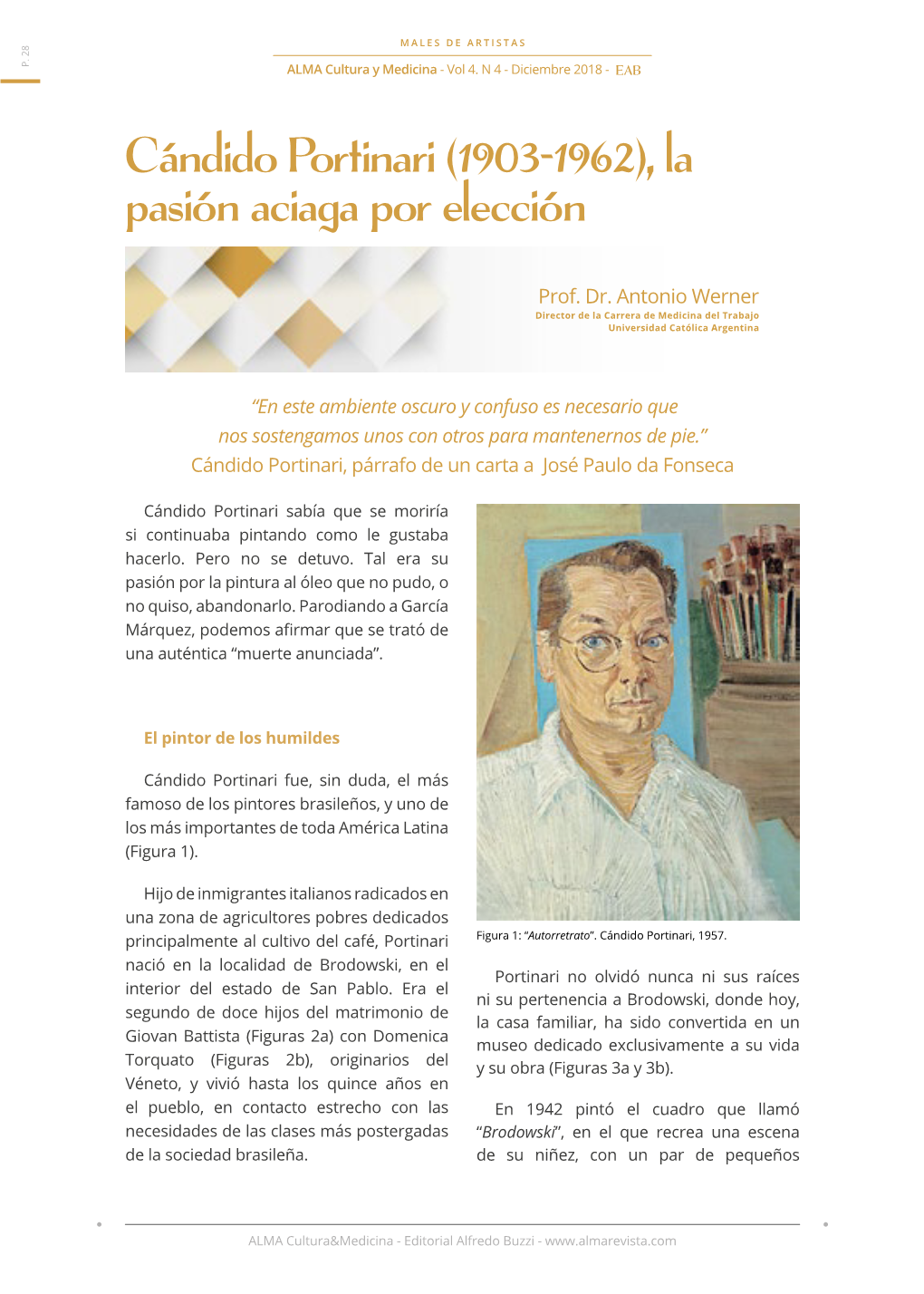 Cándido Portinari (1903-1962), La Pasión Aciaga Por Elección