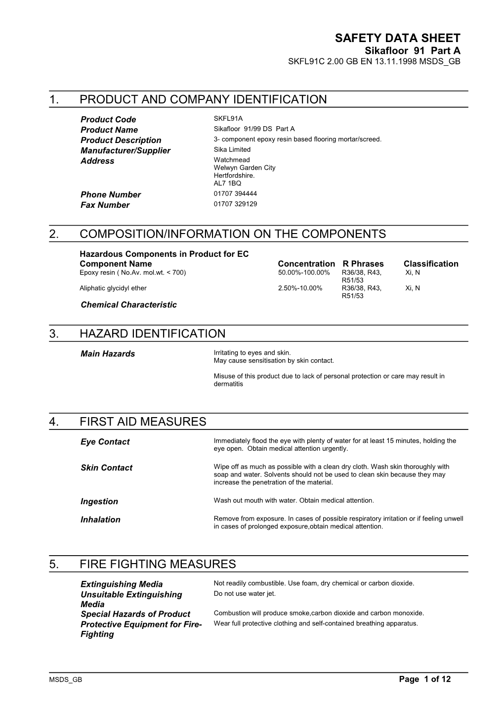 Hazardous Components in Product for EC