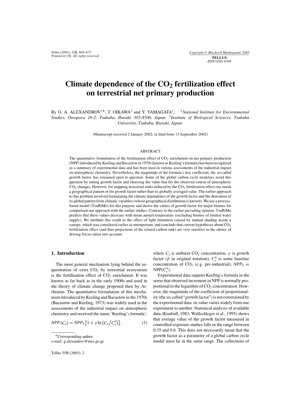 Climate Dependence of the CO2 Fertilization Effect on Terrestrial Net Primary Production