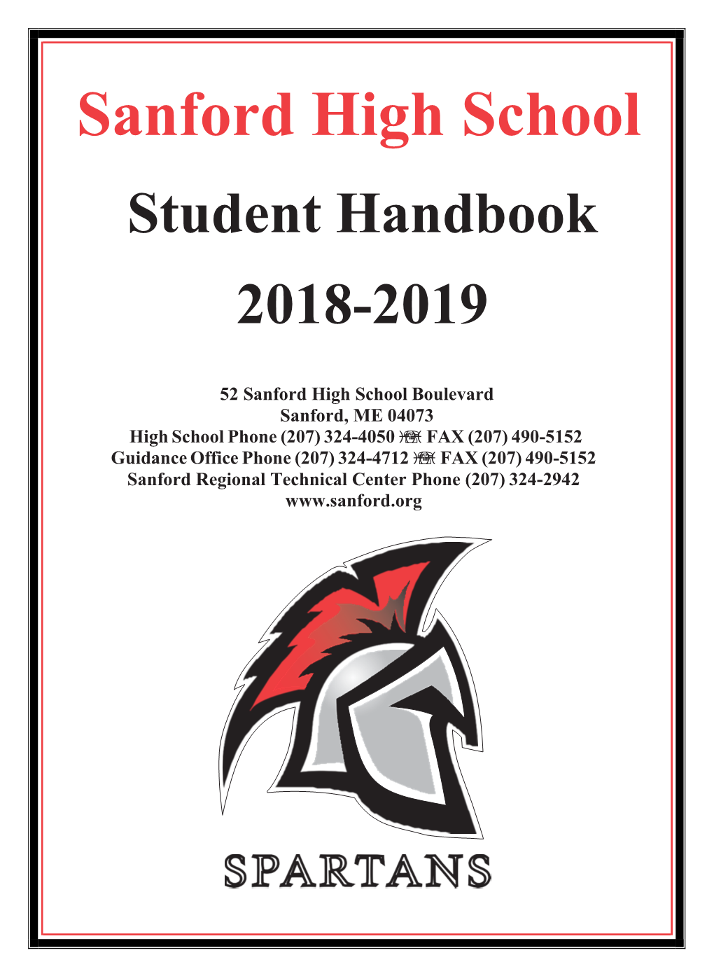 Sanford High School Student Handbook 2018-2019