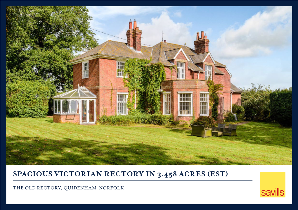 Spacious Victorian Rectory in 3.458 Acres (Est)