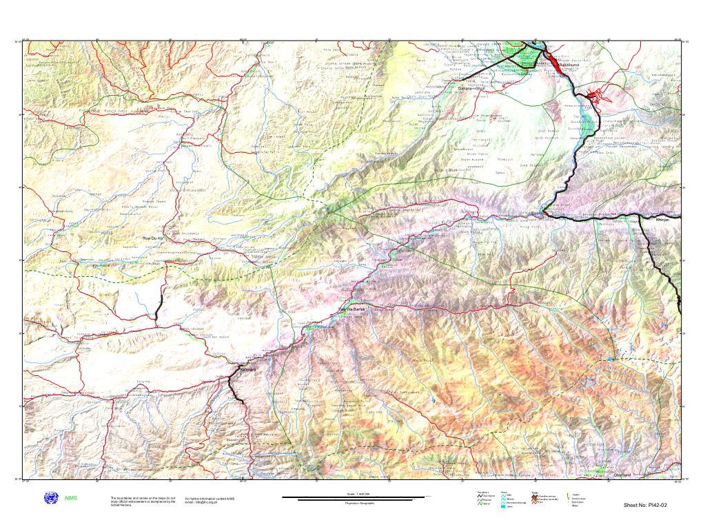 Afghanistan Topographic Maps with Background (PI42-02)