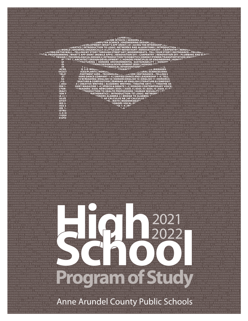 Maryland High School Certificate • 4 High Engagement/Passion Courses