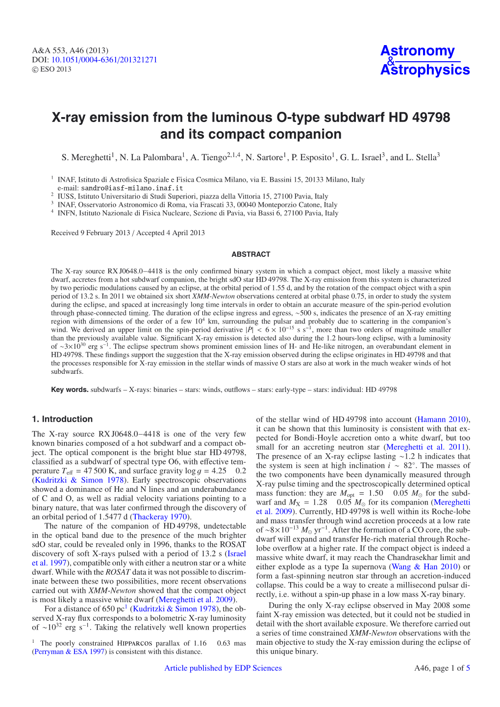 X-Ray Emission from the Luminous O-Type Subdwarf HD 49798 and Its Compact Companion