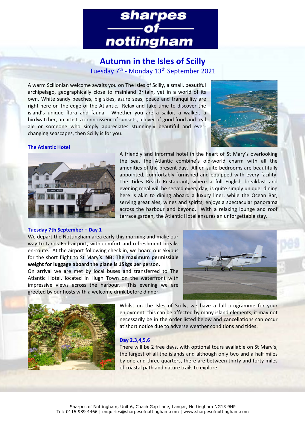 Autumn in the Isles of Scilly Tuesday 7Th - Monday 13Th September 2021