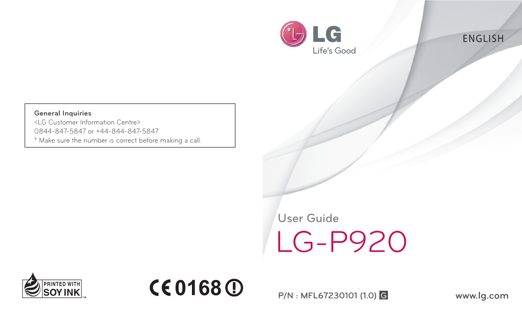 LG Optimus 3D Manual