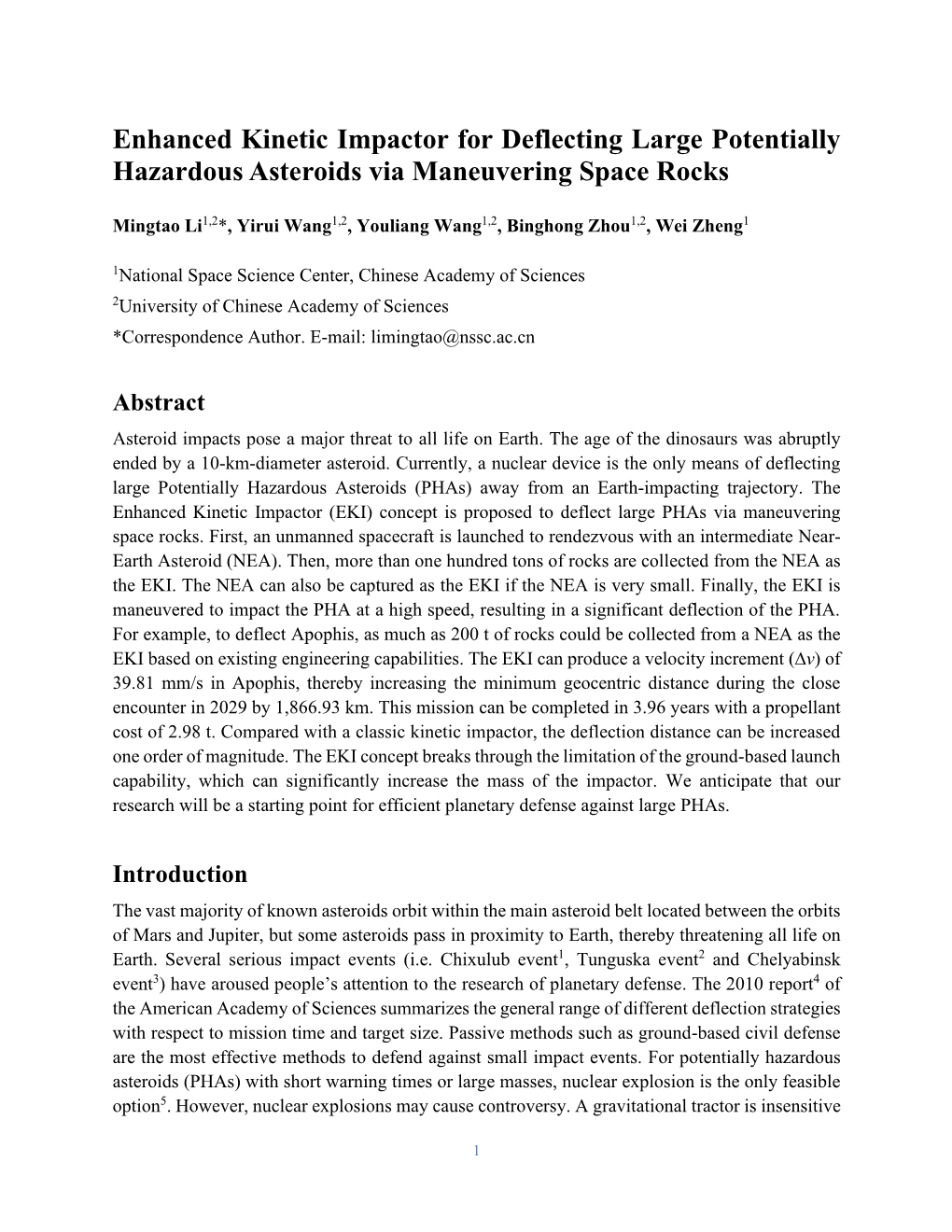 Enhanced Kinetic Impactor for Deflecting Large Potentially Hazardous Asteroids Via Maneuvering Space Rocks