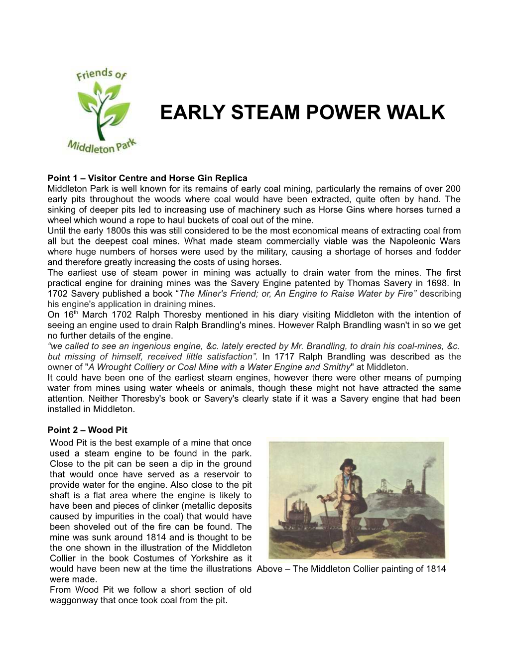 Early Steam Power Walk