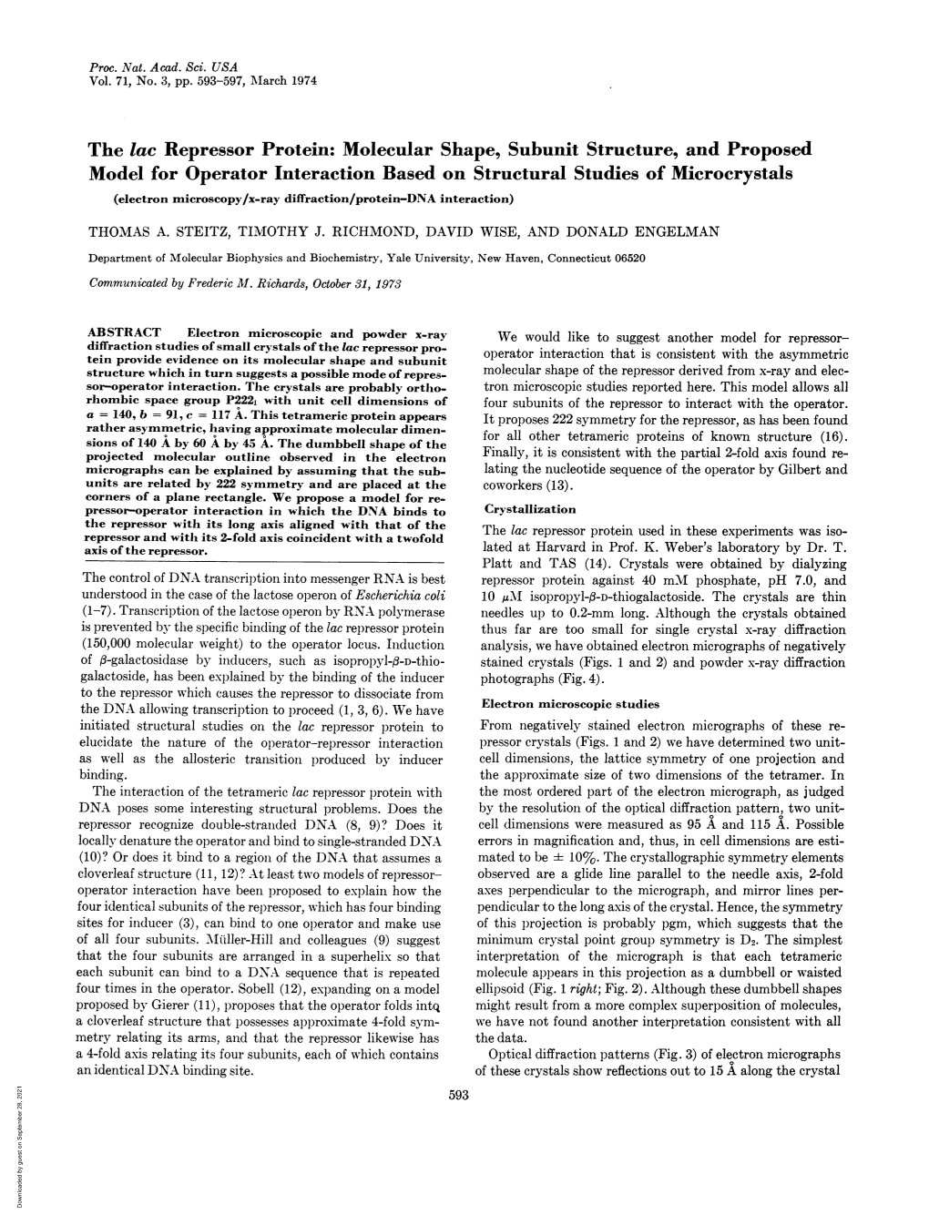 The Lac Repressor Protein