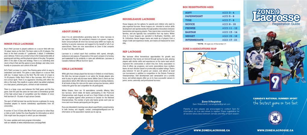 Zone Registration Brochure Sample