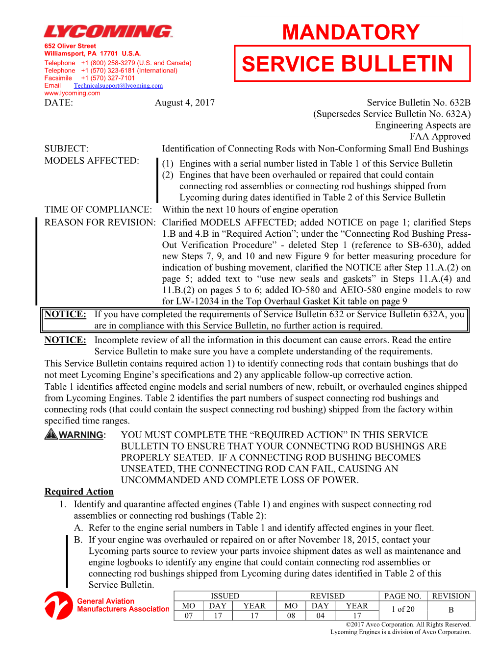 SB632B Connecting Rod Identification.Pdf