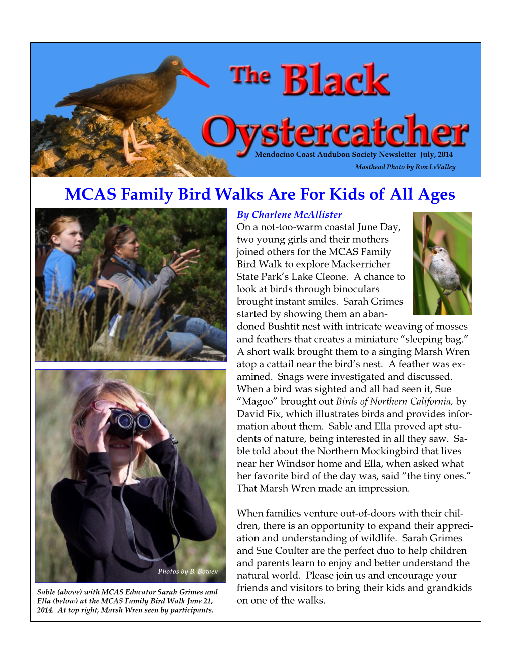 MCAS Family Bird Walks Are for Kids of All Ages