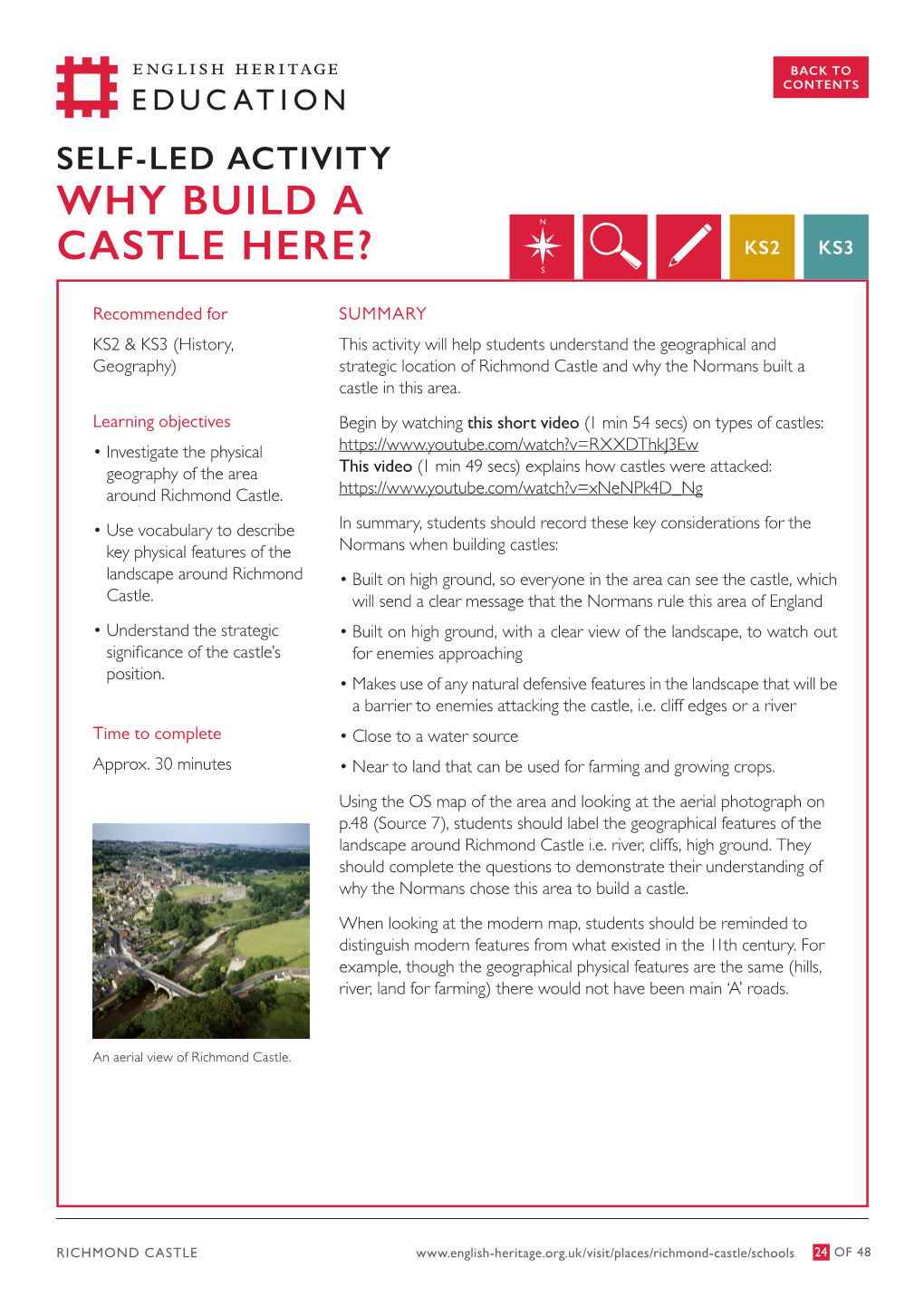 Why Build a Castle Here? Ks2