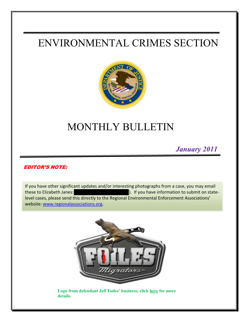 ECS Bulletin January 2011