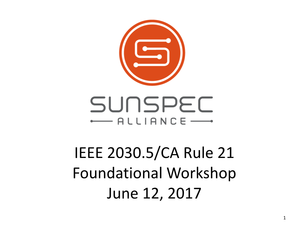 IEEE 2030.5 Workshop