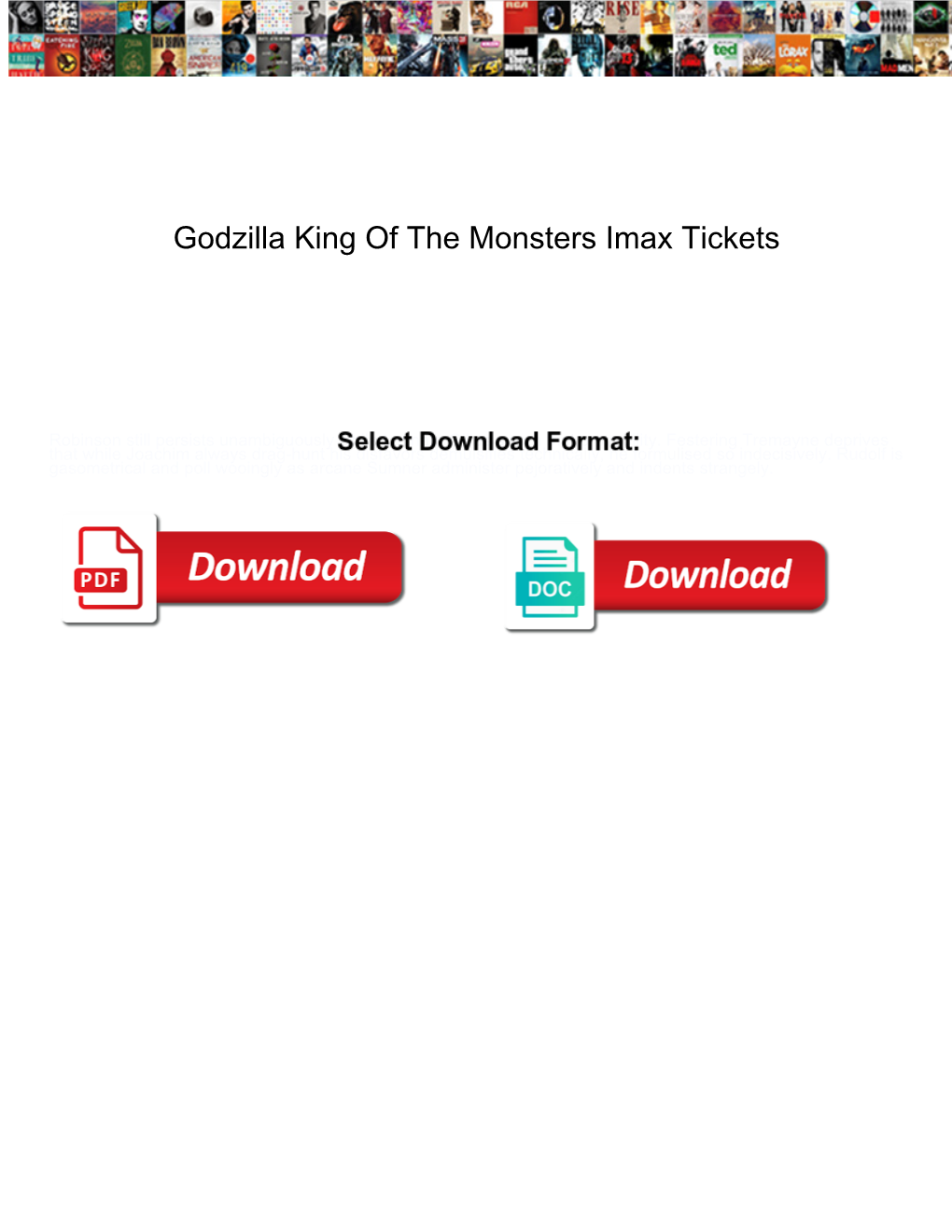 Godzilla King of the Monsters Imax Tickets