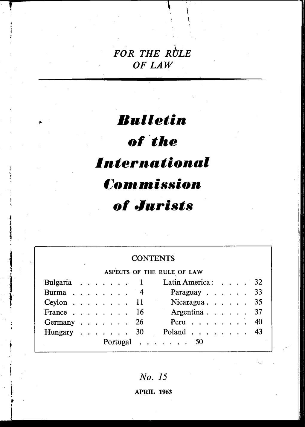 ICJ Bulletin-15-1963-Eng