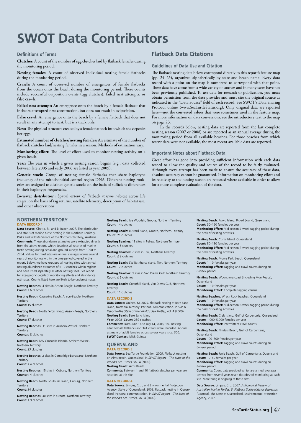 SWOT Data Contributors