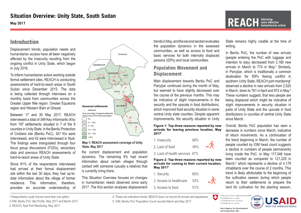 Introduction Situation Overview: Unity State, South Sudan