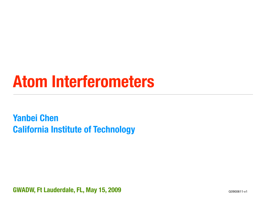 Atom Interferometers