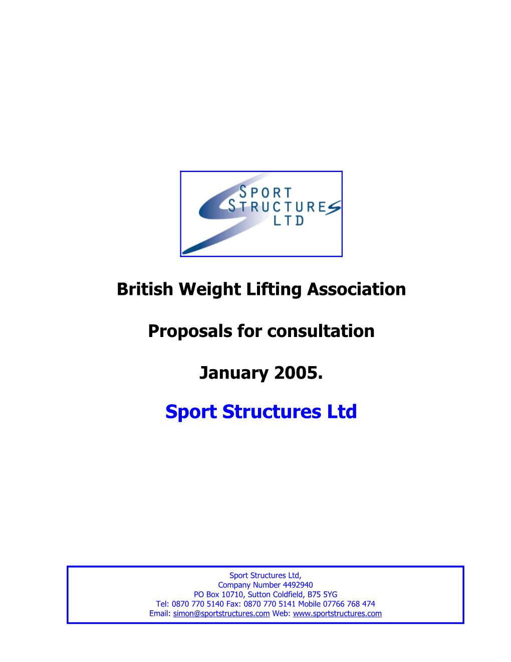 Sport Structures Ltd