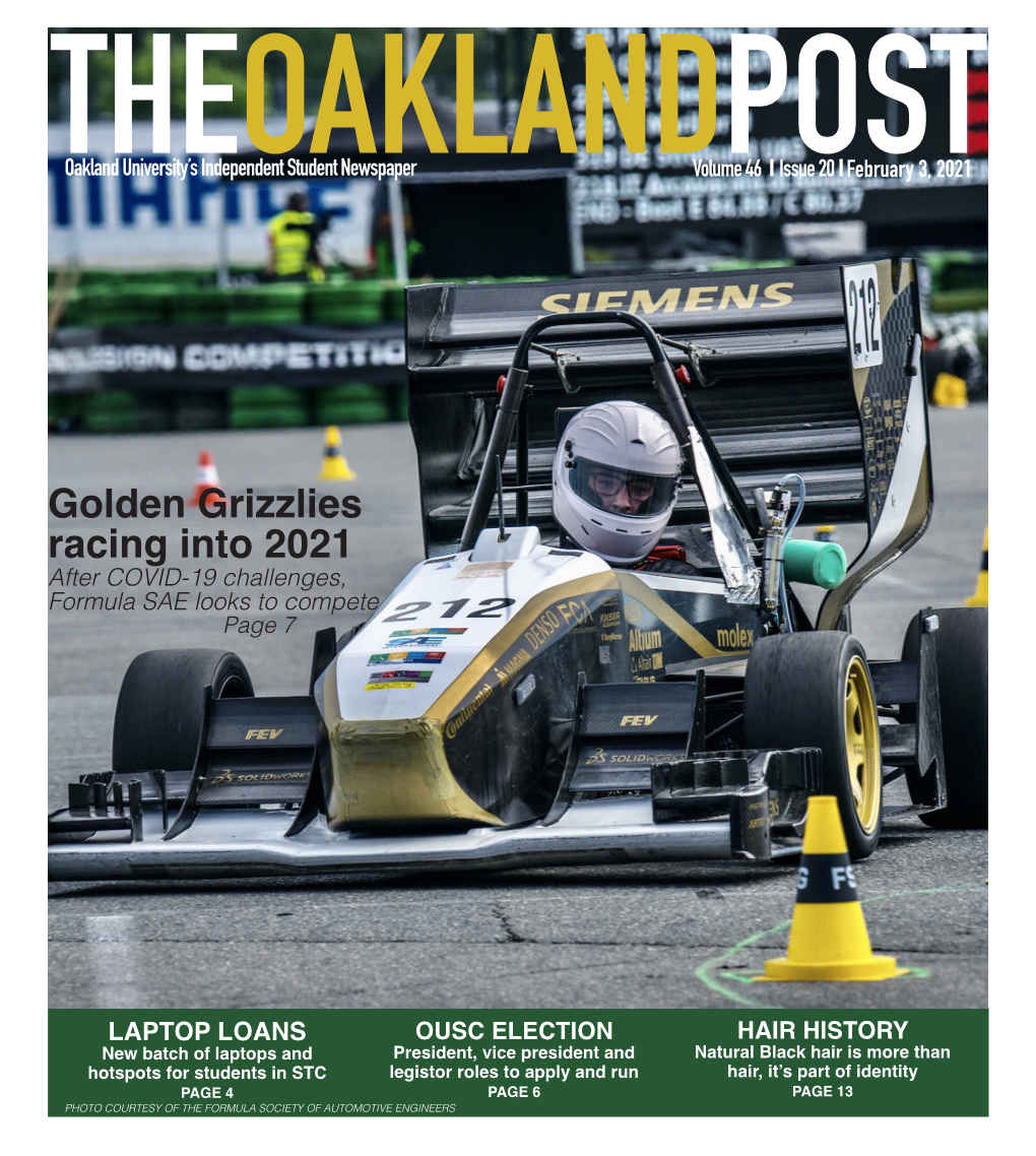 Golden Grizzlies Racing Into 2021 After COVID-19 Challenges, Formula SAE Looks to Compete Page 7