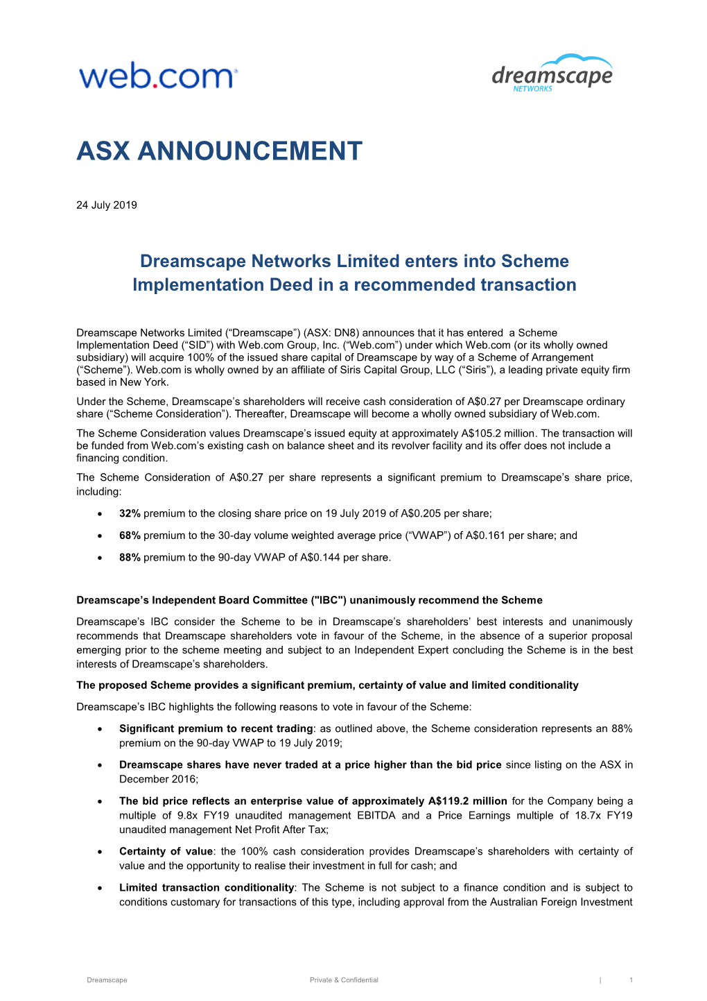 Asx Announcement