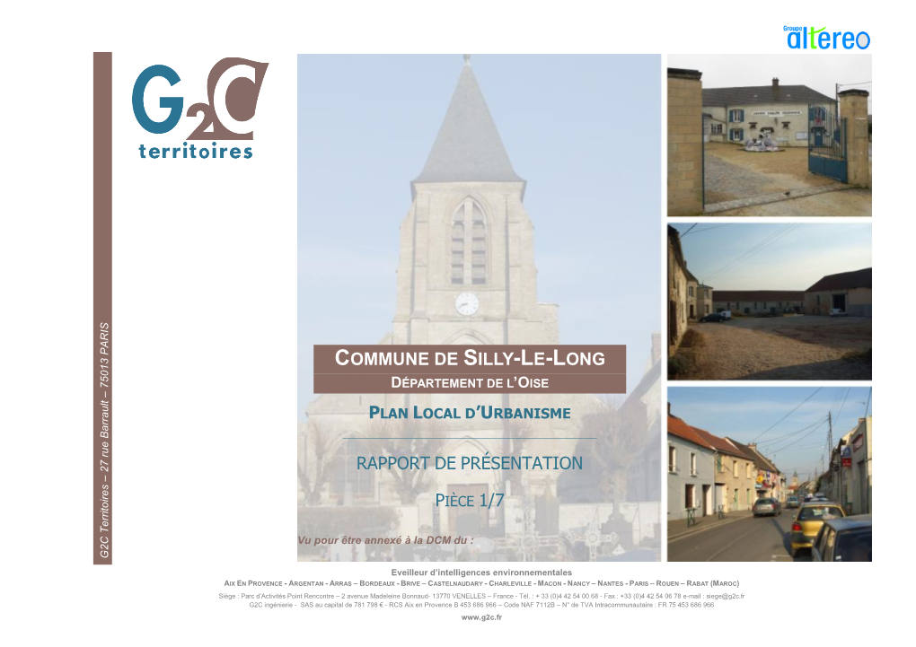 Commune De Silly-Le-Long Rapport De Présentation