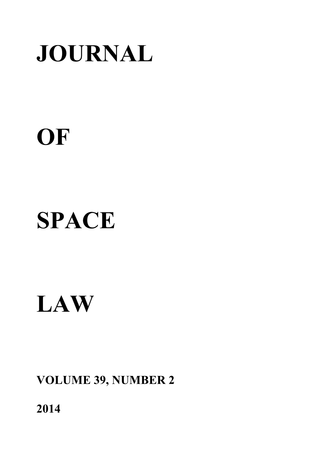 Journal of Space Law