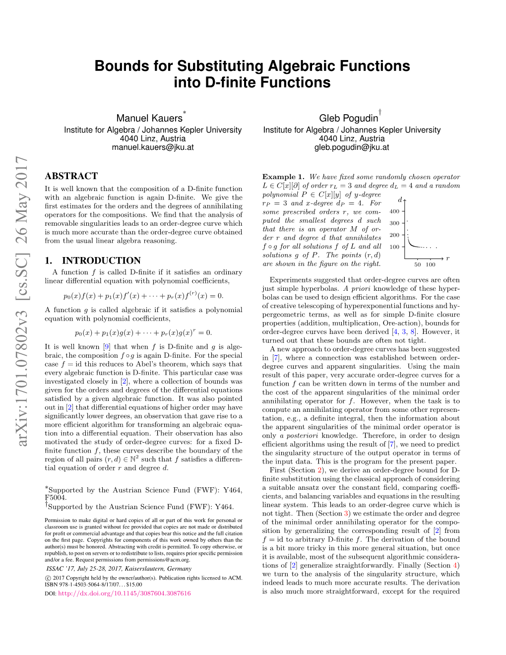 Bounds for Substituting Algebraic Functions Into D-Finite