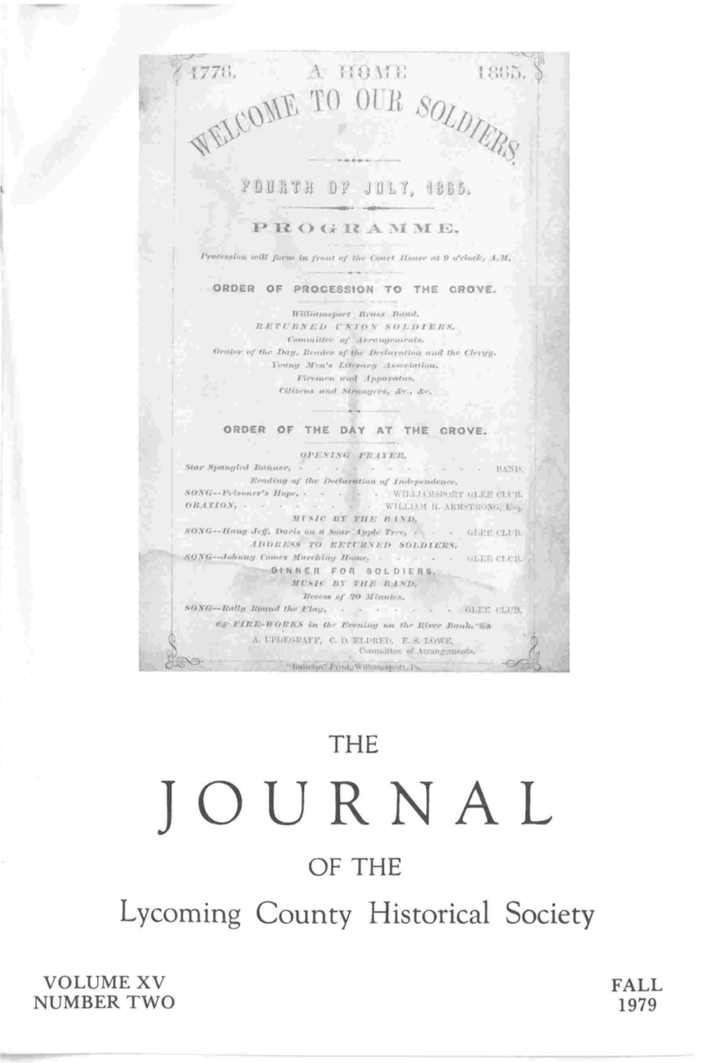 Journal of the Lycoming County Historical Society, Fall 1979