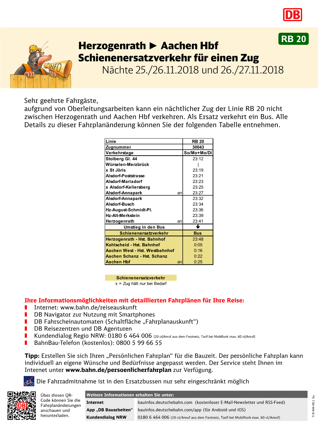 Herzogenrath Aachen Hbf Schienenersatzverkehr Für Einen