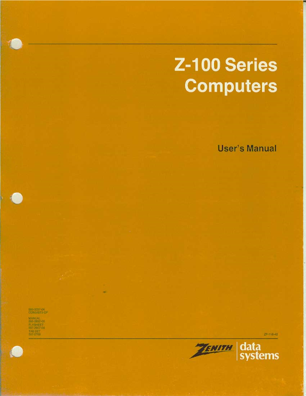 Z-100 Demonstration Disk Introduction